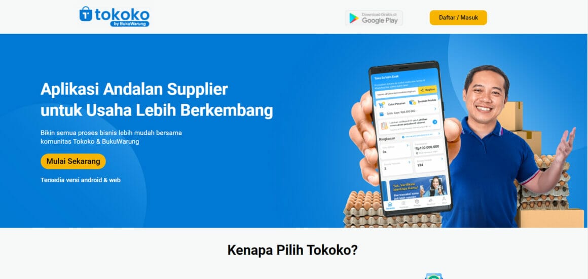 rekomendasi situs website jualan online yaitu Tokoko