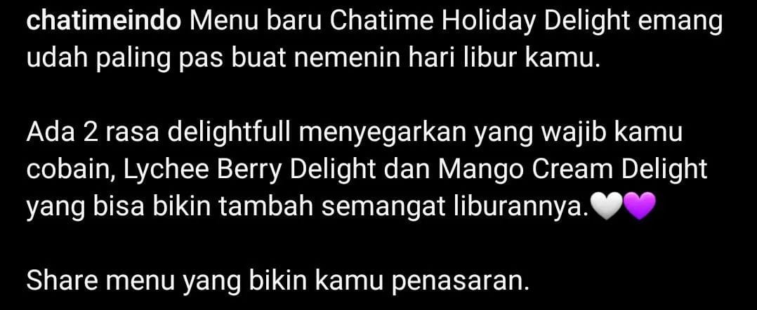 deskripsikan rasa minuman di kalimat iklan minuman