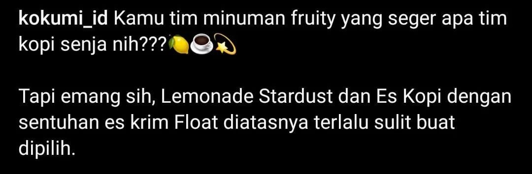 menggunakan bahasa yang deskriptif di kalimat iklan minuman