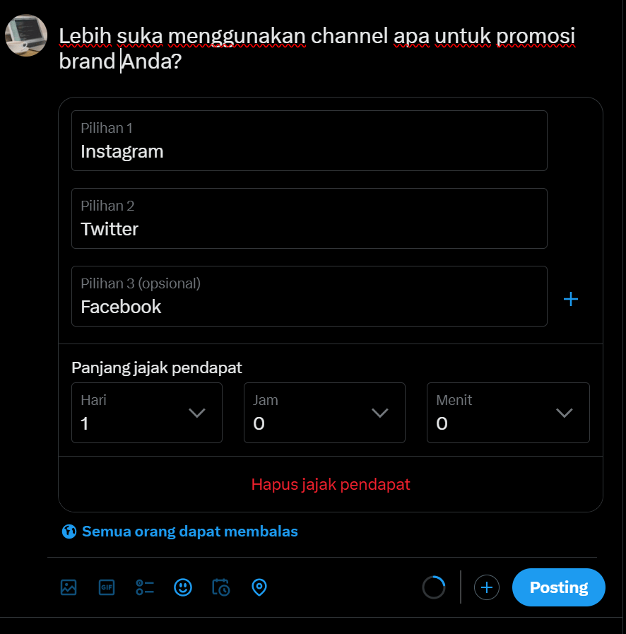 format konten twitter