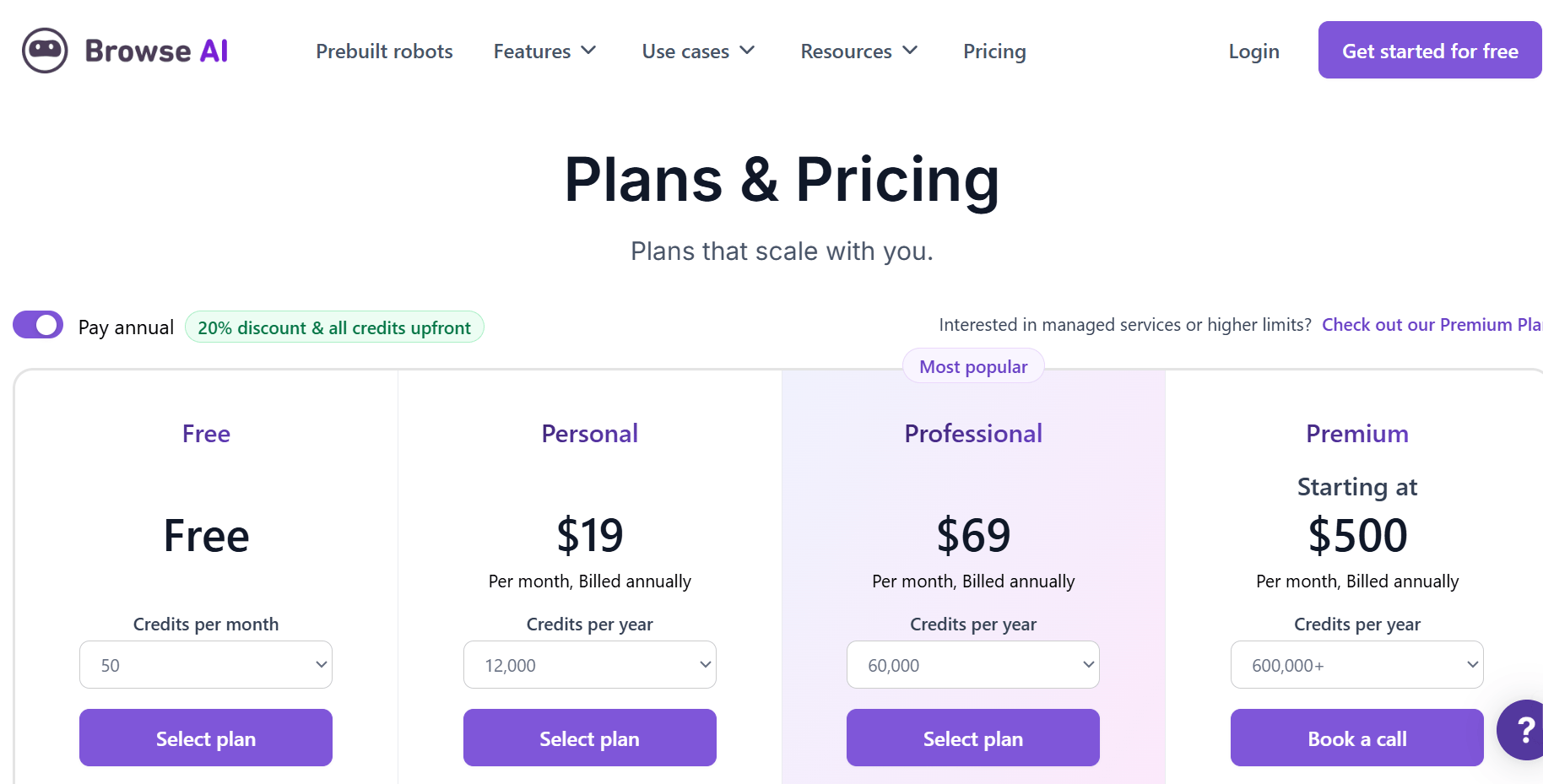 Harga Browse AI